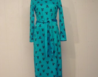 Vintage dress, 1970s dress, Asian dress, vintage clothing, medium