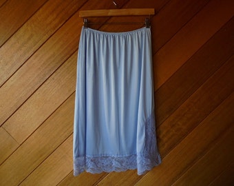 Ladies Blue Petticoat, Vintage Petticoat, Ladies Half Slip, Vintage Berlie