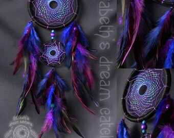 dream catcher dreamcatcher blue dreamcatcher purple dreamcatcher American mascots wall hanging boho Feather Decor Indian talisman gift