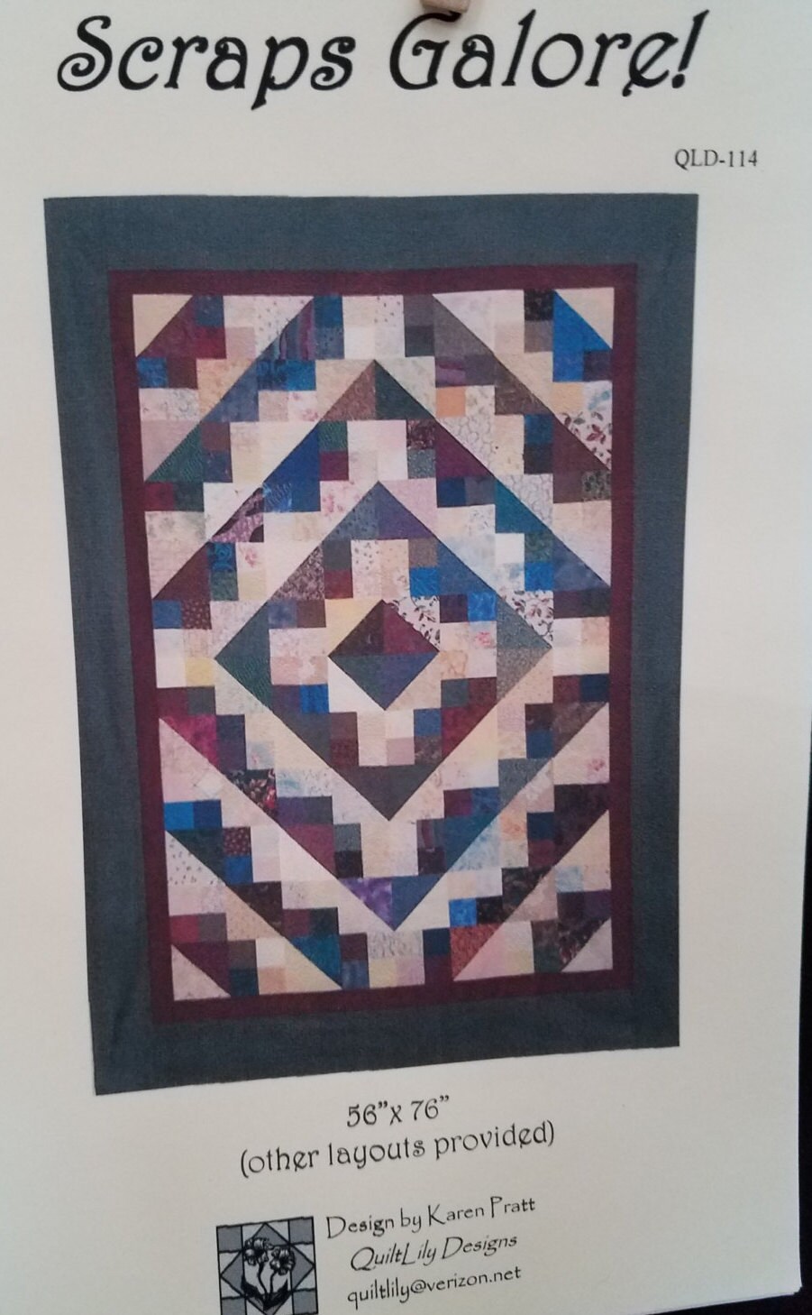 Scraps Galore! Quilt pattern by Karen Pratt for QuiltLily Designs from