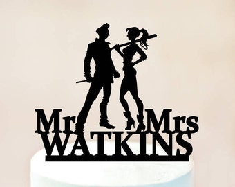 Wedding Cake Topper,Joker and Harley Quinn Cake Topper,Joker & Harley Quinn,Joker and Harley Quinn Wedding,Would you Live for Me (1093)