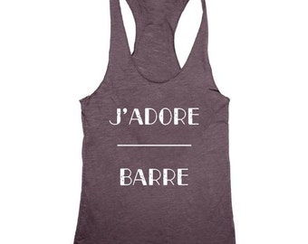 J'Adore Barre Women's Tri-blend Racerback Tank