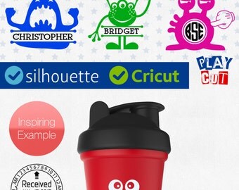 Space Aliens svg clipart Monster monogram frame for kids download Cricut vinyl designs for cut svg png pdf eps dxf Silhouette cuttable files