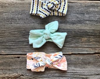 Knotted Headbands, Knotted Baby Headband, Baby Headband, Top Knot Headband