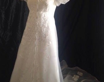 Re-designed Vintage 1970's Wedding Dress