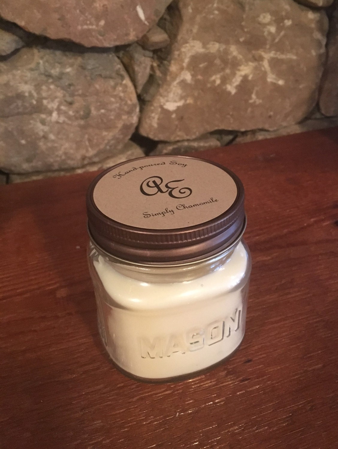 8 oz Square Mason Jar Soy Candle