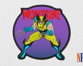 Wolverine X-Men Patch machine embroidery design. Logan Marvel embroidery design. Superhero. Mervel. X-Man. Embroidery file