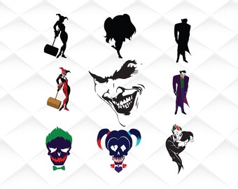 Suicide squad svg| svg,jpg,eps,psd,ai for Design/Print/ Silhouette Cameo/Cricut and Many More