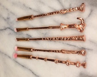 Golden Harry Potter Inspired Wizard Wand Makeup brushes