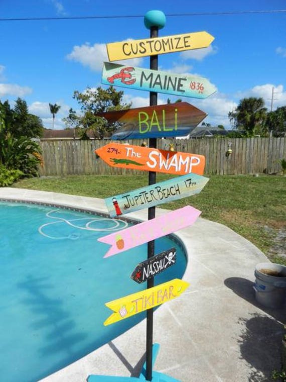 Destination Signs with patio stand Destination pole