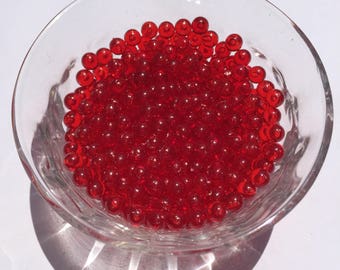 100 gr 6mm No hole undrilled gourd art beads, red gourd crafting round beads, acrylic beads 100 gr