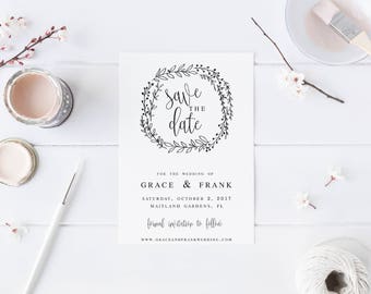 Save the Date Editable Template DIY Shower Template PDF Save the Date Template wedding printable Wedding template Instant Download