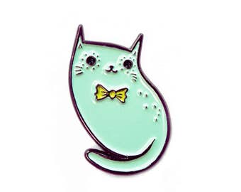LAPEL PIN Enamel Pin Cat Enamel Pin Cat Pin - Limited Edition Pastel Cat Lapel Pin, Pastel Goth Pastel Pins, Cat Enamel Brooch Enamel Pins