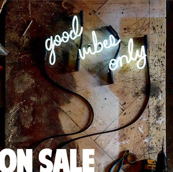 Good Vibes Only Neon Sign, Ready-Made ON SALE