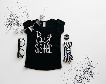 Big Sister tshirt | big Sis shirt | big sister tee | pregnancy announcement | big sisiter little sisiter | Paisley Prints original design