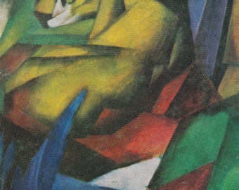 Vintage German Postcard -- Franz Marc "Tiger" -- 1978