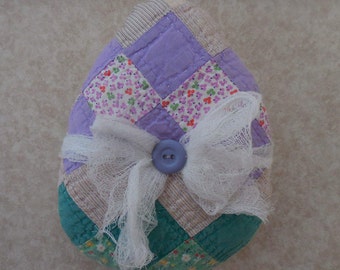 Primitive Vintage Quilt Easter Egg Tuck Holiday Basket Filler Pillow Tuck