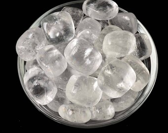 1 Ice Clear CALCITE Tumbled Stone aka Angel Calcite Healing Crystal and Stone for Cleansing Problem Solving #CC51