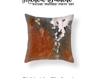 Rust Photo Pillow Cover, Peeling Paint Photo Toss Pillow, Industrial Vibe Throw Pillow, Urban Art Decor, Edgy Decor Throw Pillow Cover
