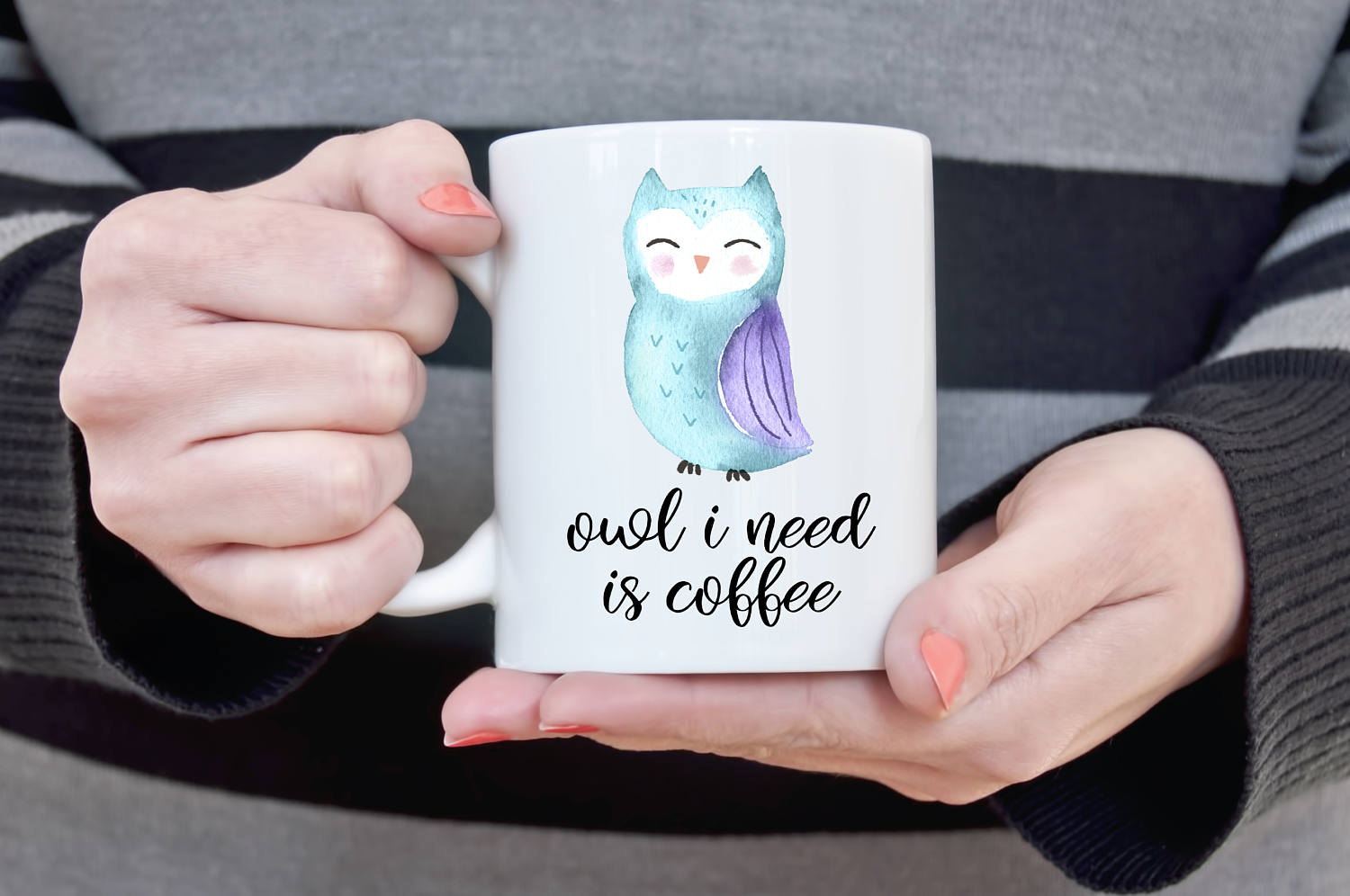 Owl Coffee Mug Gift for Girlfriend Owl Lover Mug Owl I need Is Coffee Gift for Her Funny Coffee Cup for Mother's Day Wife Gift for Sister