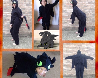 Toothless the Dragon onesie - adult Toothless onesie - how to train your dragon onesie - Toothless kigurumi - Toothless costume