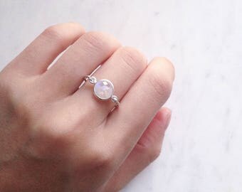 Moonstone Ring . Sterling silver ring . statement ring . Australian shop