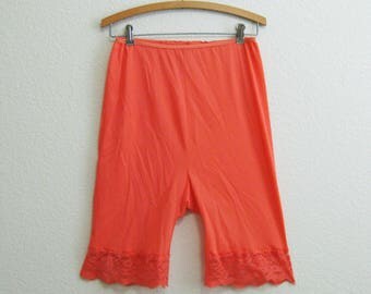 Orange Bloomers Medium Wide Lace Hem - Pam Undies