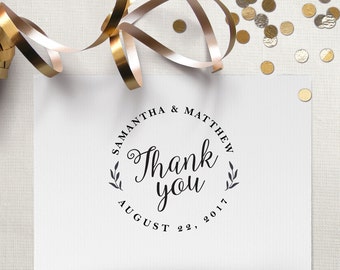Thank You Stamp Wedding Stamp for Wedding Favors, Napkins, Cards. Custom Rubber Stamp, DIY Wedding Stamp, Thank you Stamp Custom Stamp