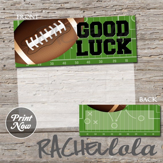 Football Team printable favor bag or goodie bag label
