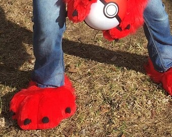 Custom Outdoor Fursuit Costume Feetpaws