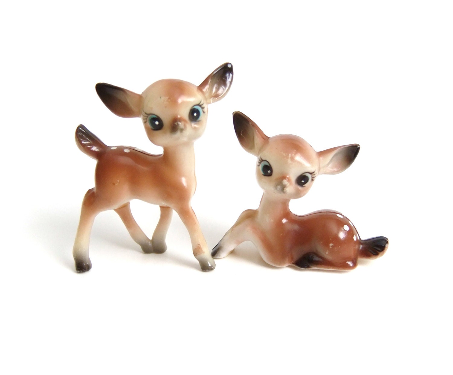 Plastic Deer Figurines Vintage Reindeer Retro Deer Vintage