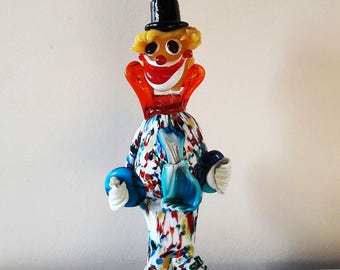 Murano glass clown | Etsy