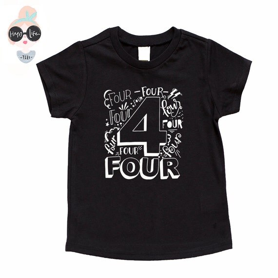 Fourth Birthday Shirt 4th Birthday Shirt Fourth Birthday