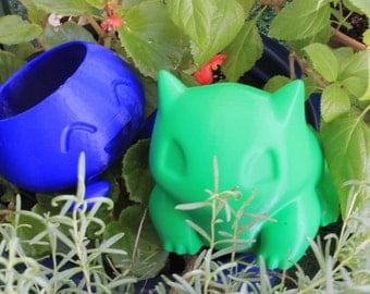 LARGE Pokemon Planter Combo - Oddish and Bulbasaur Planter Combination Package - Catch your own 3d printed Pokemon planter