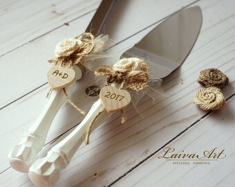 Cake Server Set Knife Rustic Wedding Cutting Cake Server Set Knife Rustic Wedding Cutting