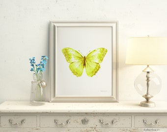 Yellow Wall Decor butterfly decor | etsy Yellow Wall Decor butterfly decor | etsy