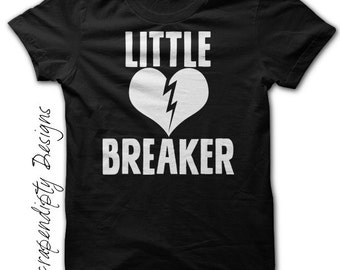 Boys Valentine Shirt - Little Heart Breaker Shirt / Toddler Valentine Outfit / New Baby Clothes / Kids Girls Broken Heart Tshirt / Black Tee