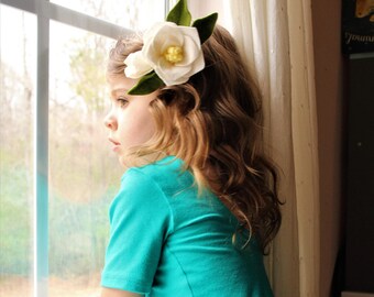 Magnolia | Petite Blossom | Felt Flower Headband