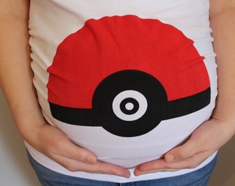 Pokeball Maternity Shirt, Funny Maternity Shirt, Pokemon shirt, Pokemon go shirt, Pokemon Maternity tee, Halloween maternity, Fall maternity