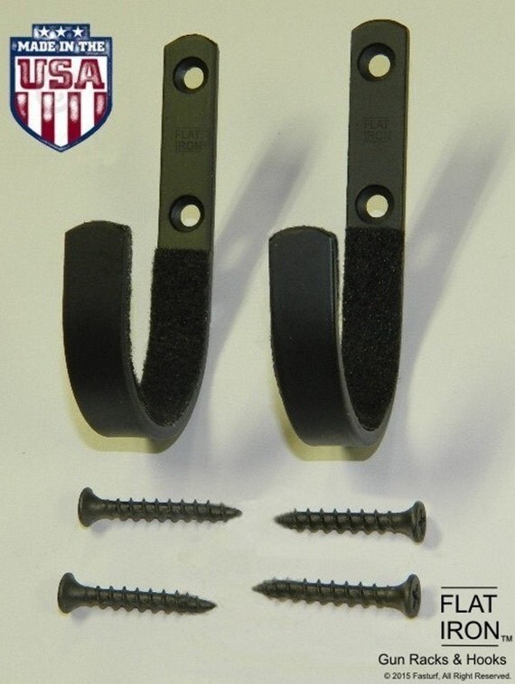 GUN RACK hooks One Set FLATIRON™ Wall Mount Gun Rack Hooks