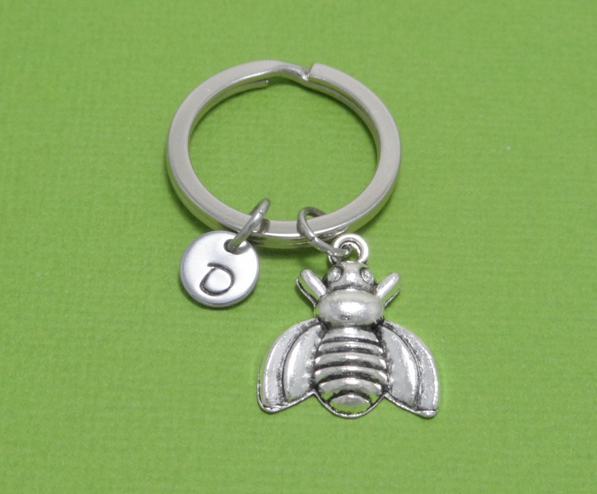 Bee Keychain Honey Bee Keychain Bee Lover Insect Keychain