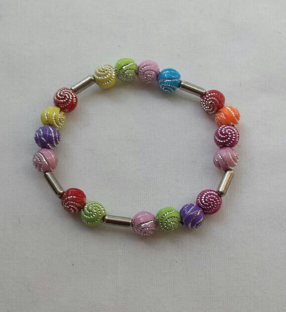 Moroccan Beaded Bracelet Sparkly Bracelet by NEWFACEDjewelry