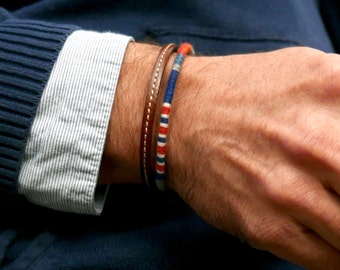 Gift for men, Men. Bracelet for men, Mens gift. Mens bracelet, Mens leather bracelet Men woven bracelet, Mens Valentine gift, Boyfriend gift