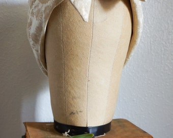 1950s gold brocade turban style hat