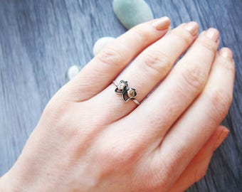 Vintage Silver rings Vintage rings Dainty ring Stacking ring Vintage jewellery ring Victorian ring Antique ring Silver Bow ring Knot rings
