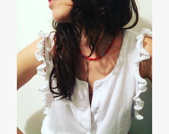 Ruffle tank top
