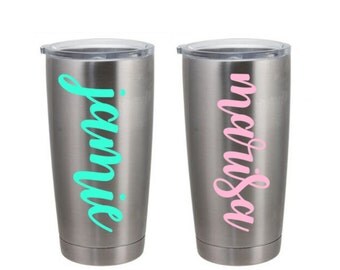 Name Decal / Vinyl Name Decal / Personalized Decal / wine glass decal / Custom Name Decal / Waterproof Vinyl Decal / Cup Decal / Cup Decal