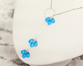ring necklace blue jewelry chains necklace gifts/for/her bright blue jewelry gifts girlfriend birthday gift/ideas/mom y necklace blue д1