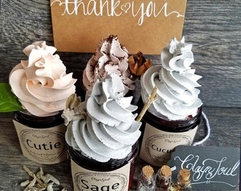 Sage and PATCHOULI Essential Oil | Whipped Soap | Pink Himalayan Salt | Vegan | Handmade | Hand Soap | Dry Skin | Eczema | Acne | Sensitive