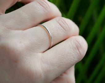 One Thin Silver Ring, Sterling Silver Ring, Stackable Silver Rings, Dainty Silver Ring, Silver Midi Ring